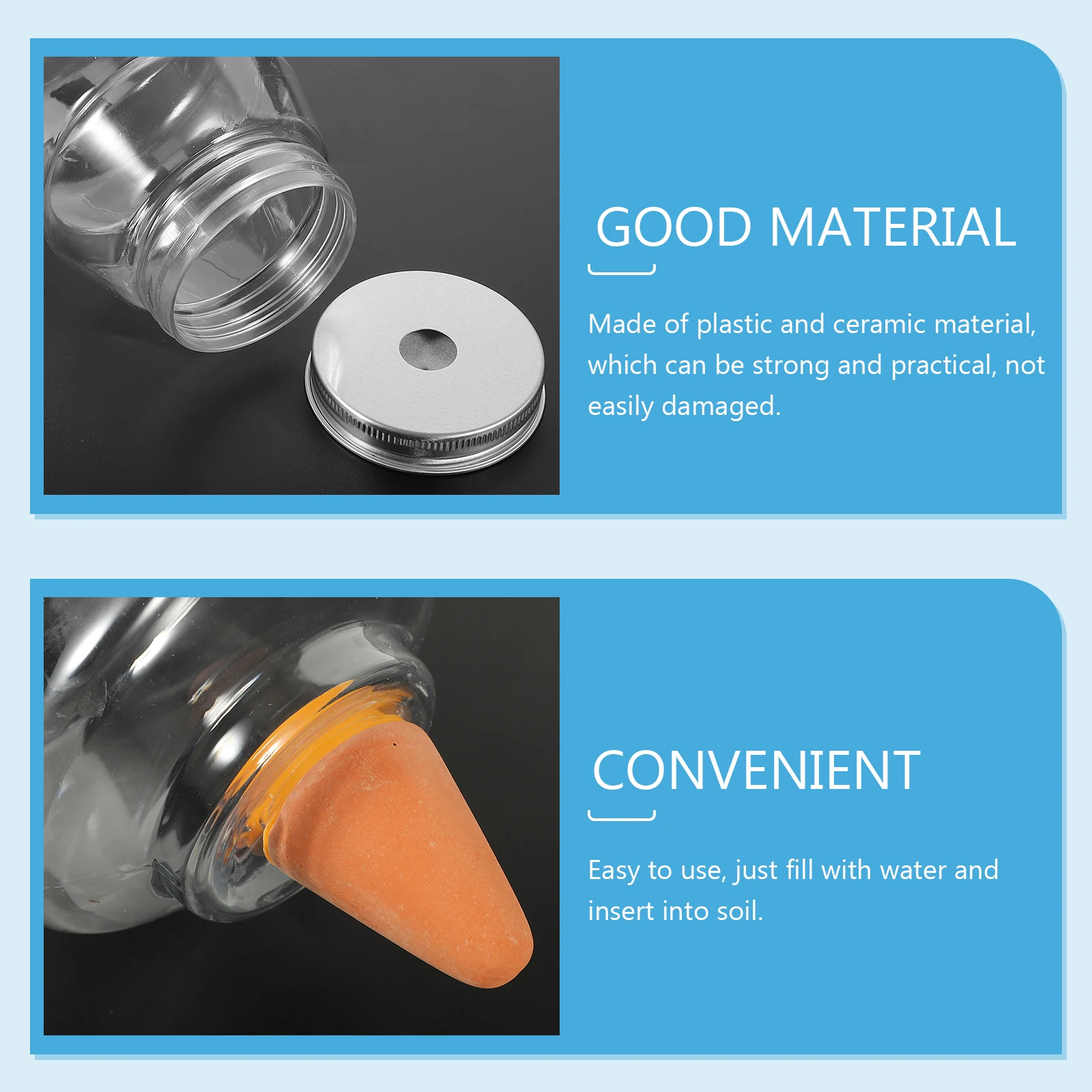 

2pcs Self Device For Plants Automatic Garden Watering Tool Christmas Tree Shape Plastic Ceramic Plant Spike Indoor Outdoor