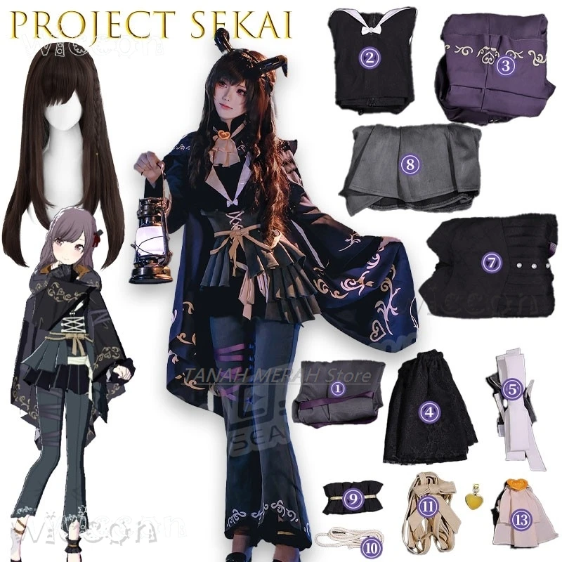 

Disfraz Adulto Hinode Emina Hermit Project SEKAI костюмы косплей аутентичная игра реплика аниме наряд праздник сексуальная женщина