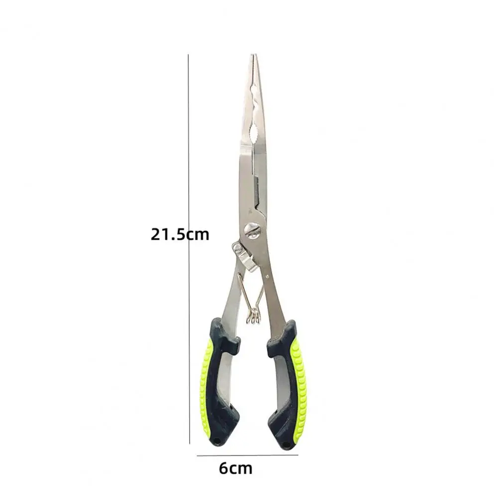 Luya Pliers Stainless Steel Anti-slip Fish Pliers Cut Fishing Line Tid Pliers Fish Mouth Pliers Hook with Rubber Handle