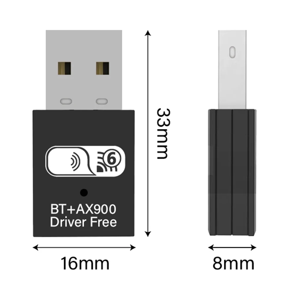 Adaptor WiFi USB BT5.4 Dual Band 2.4G & 5G Penerima Jaringan Eksternal Transmitter Penerima Sinyal Dongle untuk Rumah Kantor