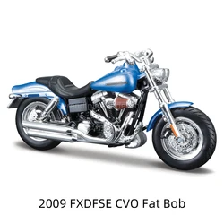 Maisto 1:18 Harley 2009 FXDFSE CVO Fat Bob Die Cast araçlar tahsil hobiler motosiklet Model oyuncaklar