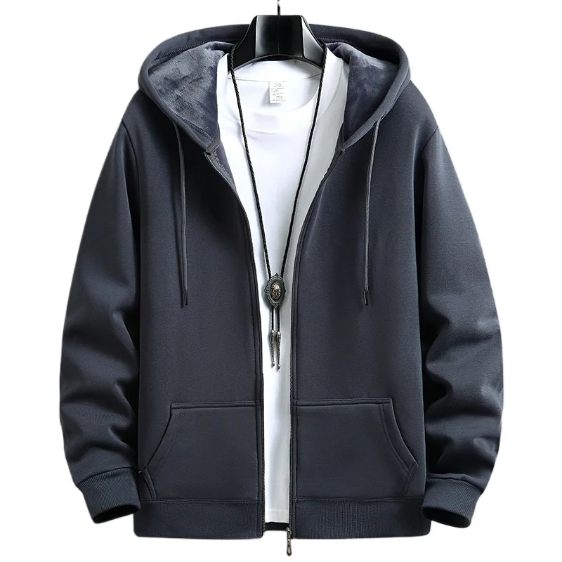 

Men's Cardigan Hoodie Spring and Autumn American Streetwear Brand Couple Hoodie Loose Jacket Plus Size