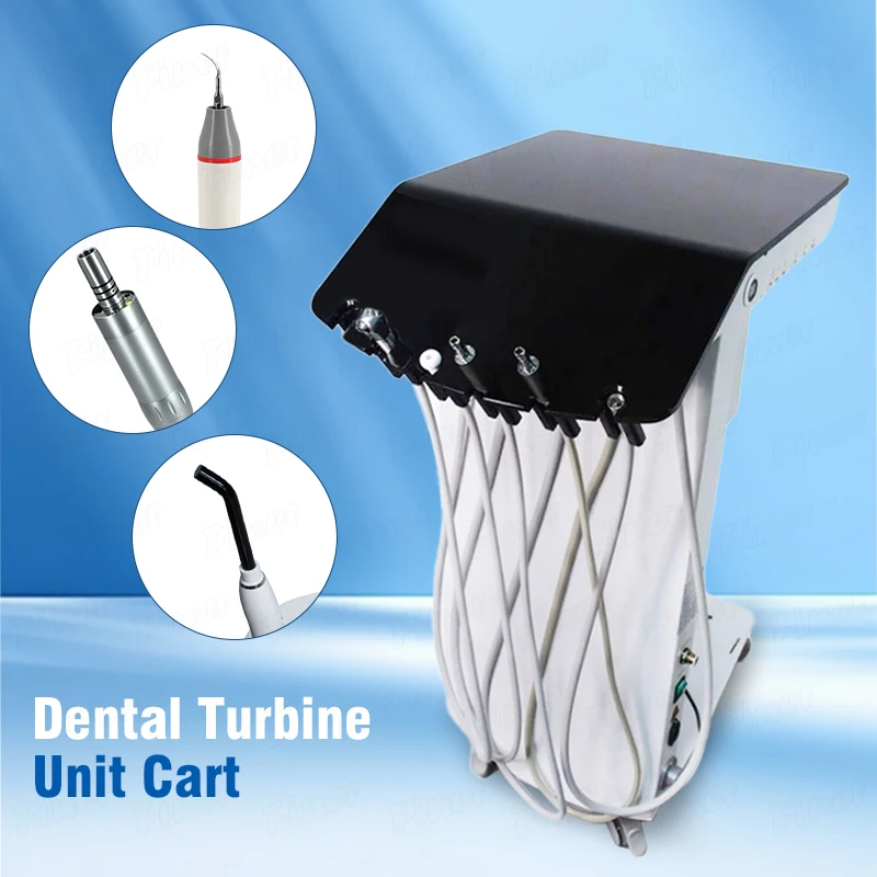 Air Compressor Ultrasonic De/ntal Unit Turbine Electric S/urgical Portable Mobile Chair Cart Dentist D/ental Chair Unit Set
