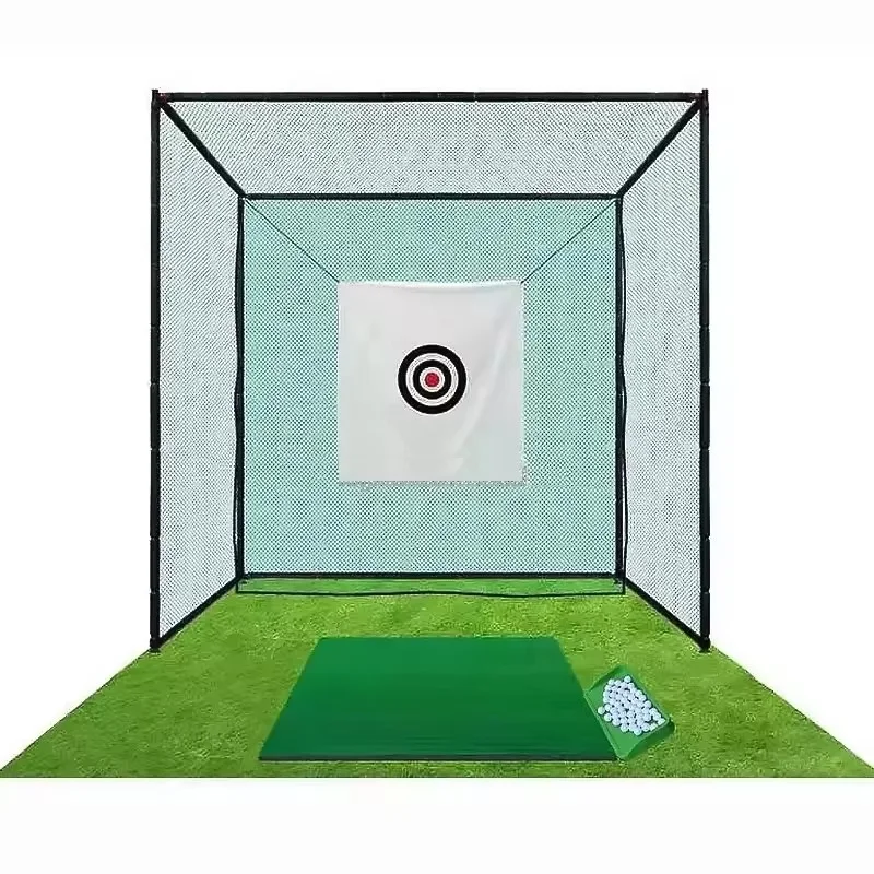 

Golf Hitting Cage Target Practice Net With Complete Frame Kit Indoor Outdoor Golf Net