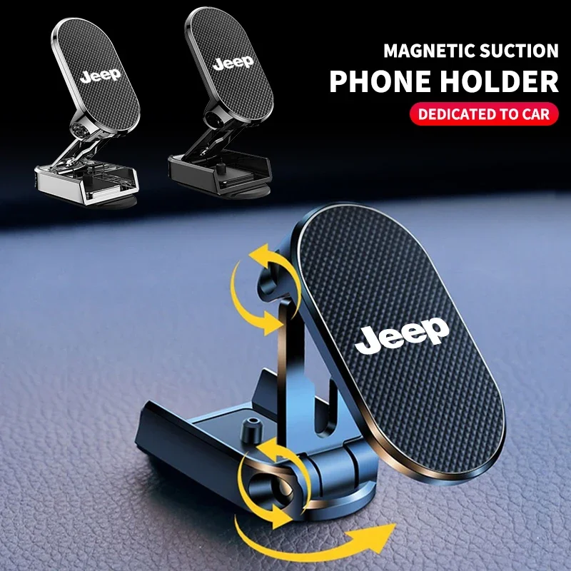 

Foldable Magnetic Car Phone Stand Magnet Phone Dashboard Holder For Jeep Grand Cherokee Wrangler JK Gladiator Compass Renegade