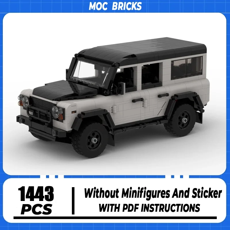 

Moc Building Bricks Car Model Defender White Vehicle Technology Modular Blocks Construstion Toy DIY Set Assembly Gift