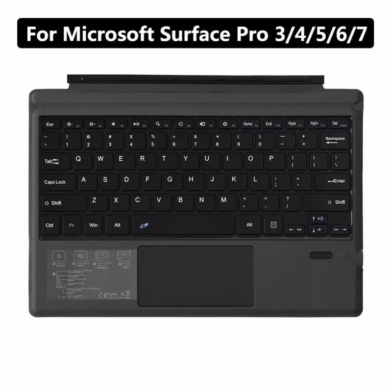 

For Microsoft Surface Pro 3 4 5 6 7 Keyboard Trackpad Wireless Bluetooth 3.0 Tablet Keyboard Laptop Gaming Keyboard