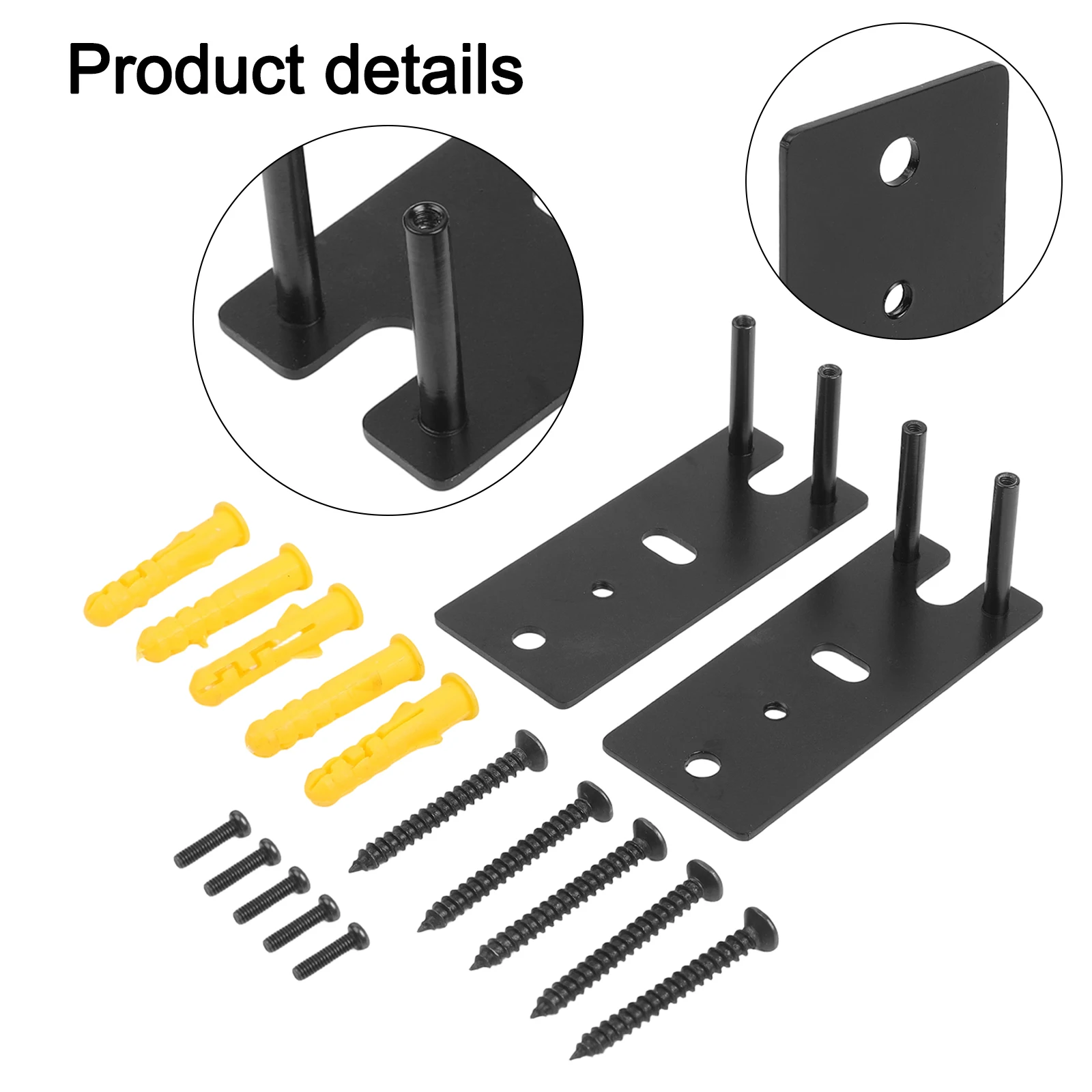 

Metal Black Wall Mount Brackets For Bose Lifestyle700/650 Space Saving Wall Mount Brackets Versatile Compatibility Accessories