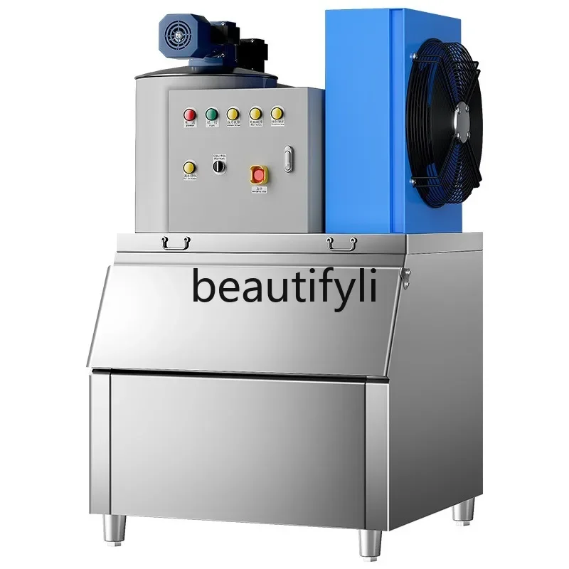 AB02 Ice Maker Flake Ice Machine Large Ice Maker Commercial Seafood Supermarket Hot Pot Buffet Restaurant