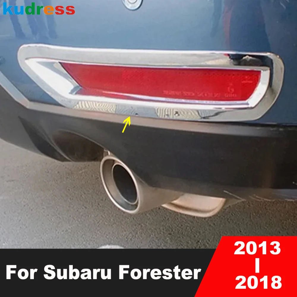 

Для Subaru Forester 2013-2015 2016 2017 2018 хромированная крышка заднего противотуманного фонаря автомобиля, накладка на заднюю противотуманную фару, рамка, аксессуары