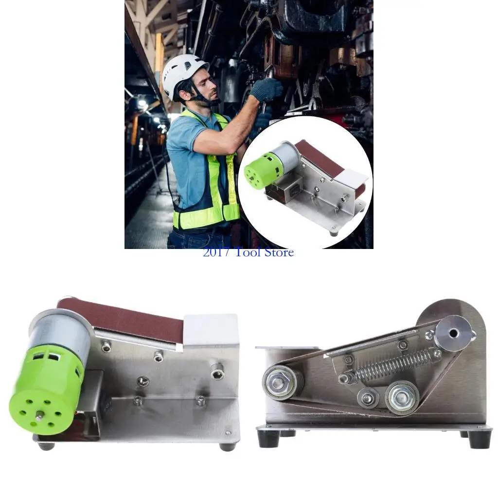 

K92A Mini Belt Sander Machine 7 Регулируемая шлифовальная машина для электрической ремней для скорости для металлической ручки