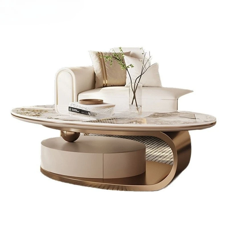 

Slate, coffee table, oval, size, combination, creative, TV cabinet, light luxury, modern, simple