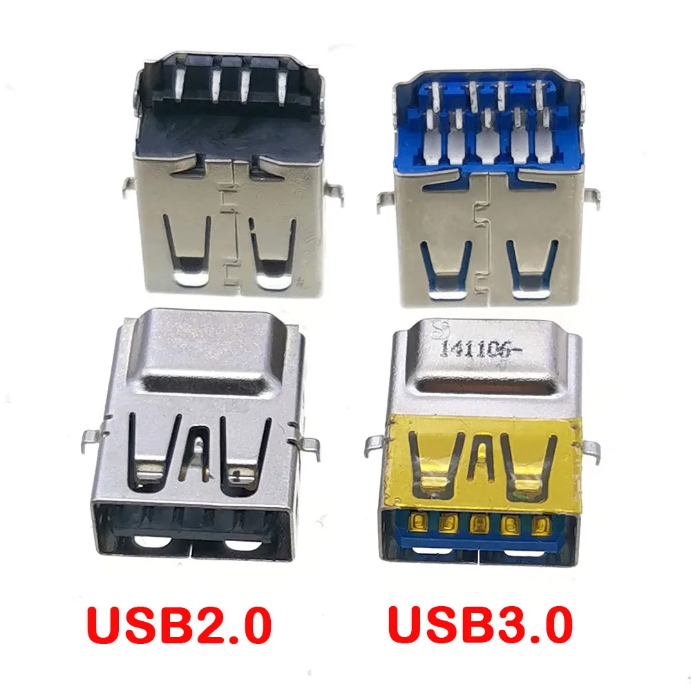 5pcs USB 2.0 4Pin A Type Socket 3.0 9Pin USB Jack Connector For ASUS Dell Lenovo HP Laptop USB female Data Port Connector