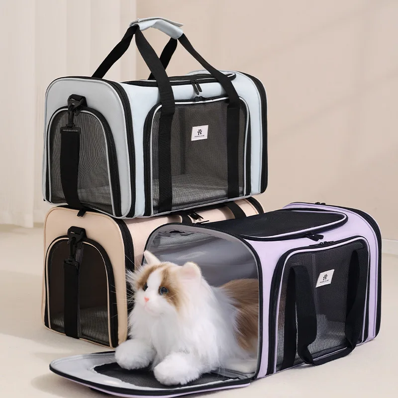 Bolso de transporte portátil para gatos y perros, transpirable - imagen 3