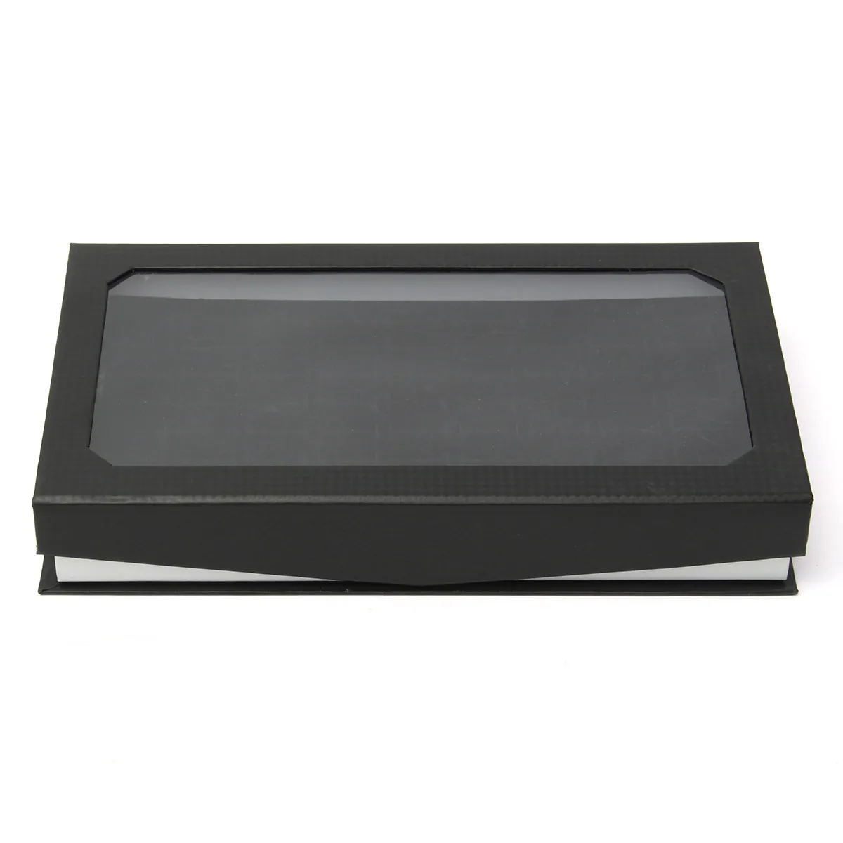 ABQR 72 Ring Jewellery Display Storage Box Tray Show Case Organiser Earring Holder, Black Ring Box With Cover