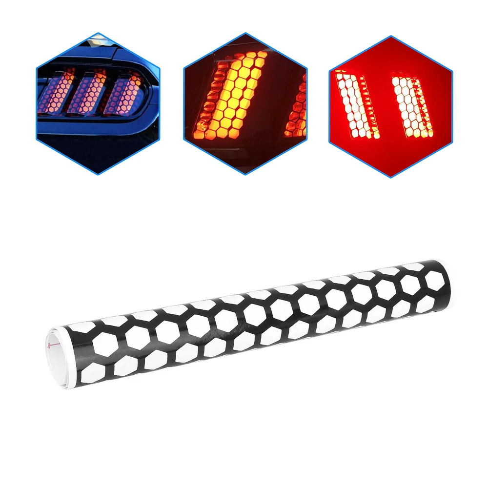 1pc Universal Car Rear Tail Light Decorative Sticker Car Headlight Film Car Taillight Decal Cover Auto Exterior Accessories