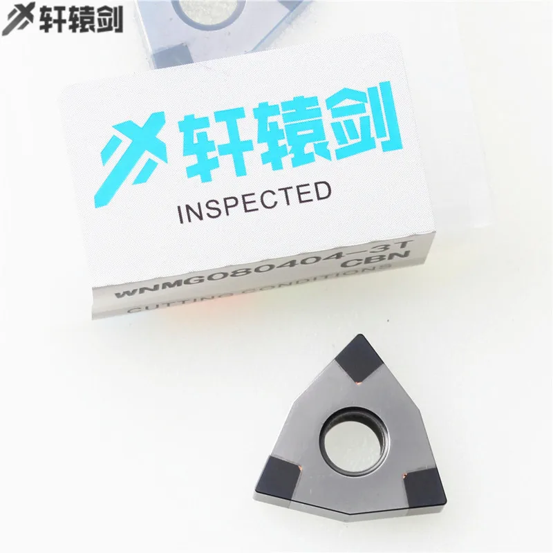 Solido Pcbn Inserto WNMG080404 WNMG080408 3T CBN Diamante Inserto Lama Rotante Per CNC Portautensili di Tornitura Tornio di Utilizzare Lo Strumento