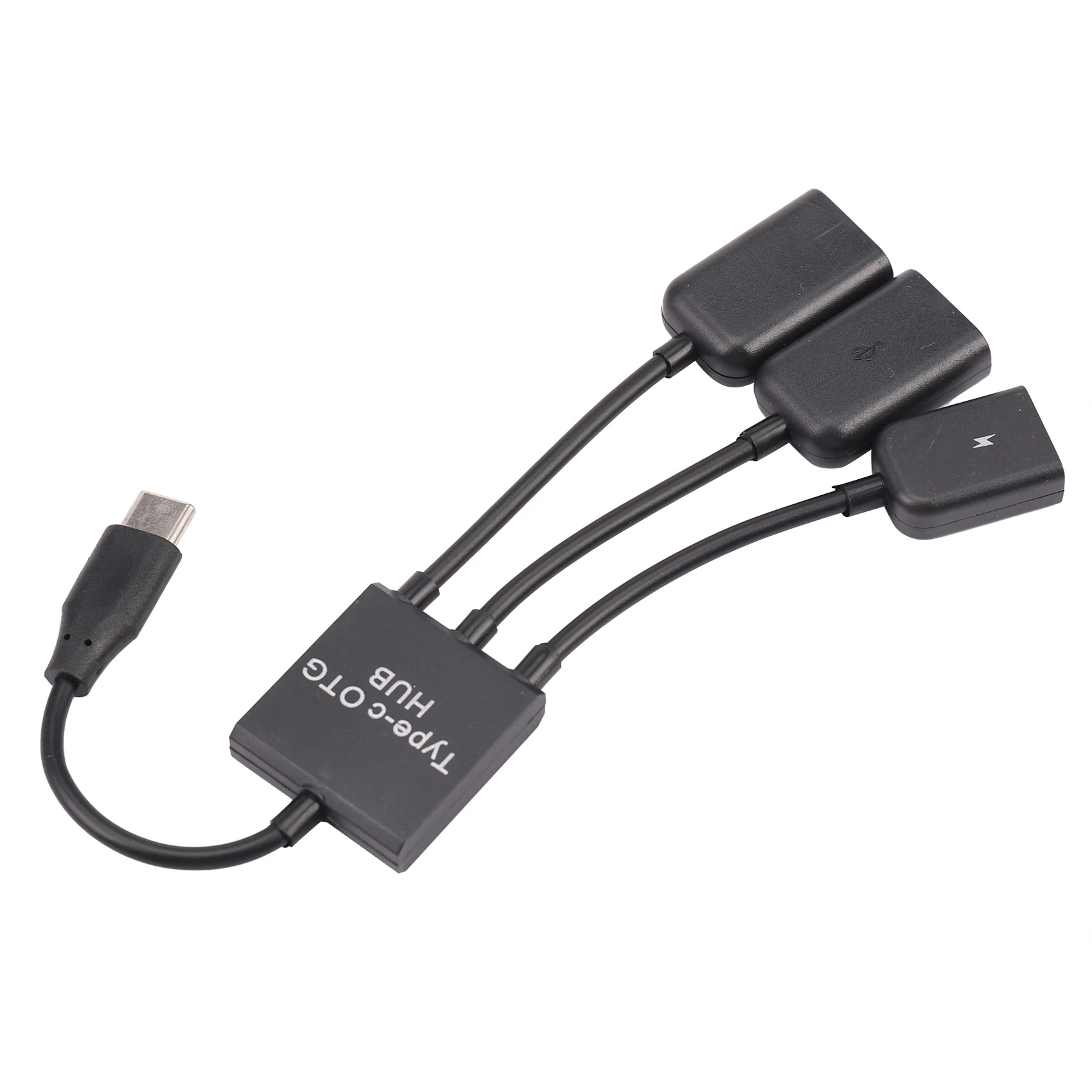 HUB OTG USB 3.1 Type C Mâle vers 2 Touristes, USB A 2.0 Femelle + Micro-USB Femelle, 3 en 1