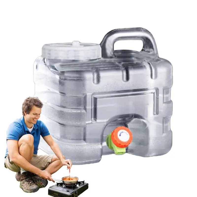 

7.5L Water Storage Container Portable Water Storage for Camping Thickened Drinking Bucket with Spigot Outdoor Accessory for RV