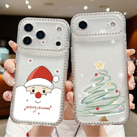 For iPhone 17 Pro Max Case Christmas Tree Pattern Diamond Cover For iPhone 13 14 15 12 11 16e 17 Air Funda iPhone 16 Pro Max