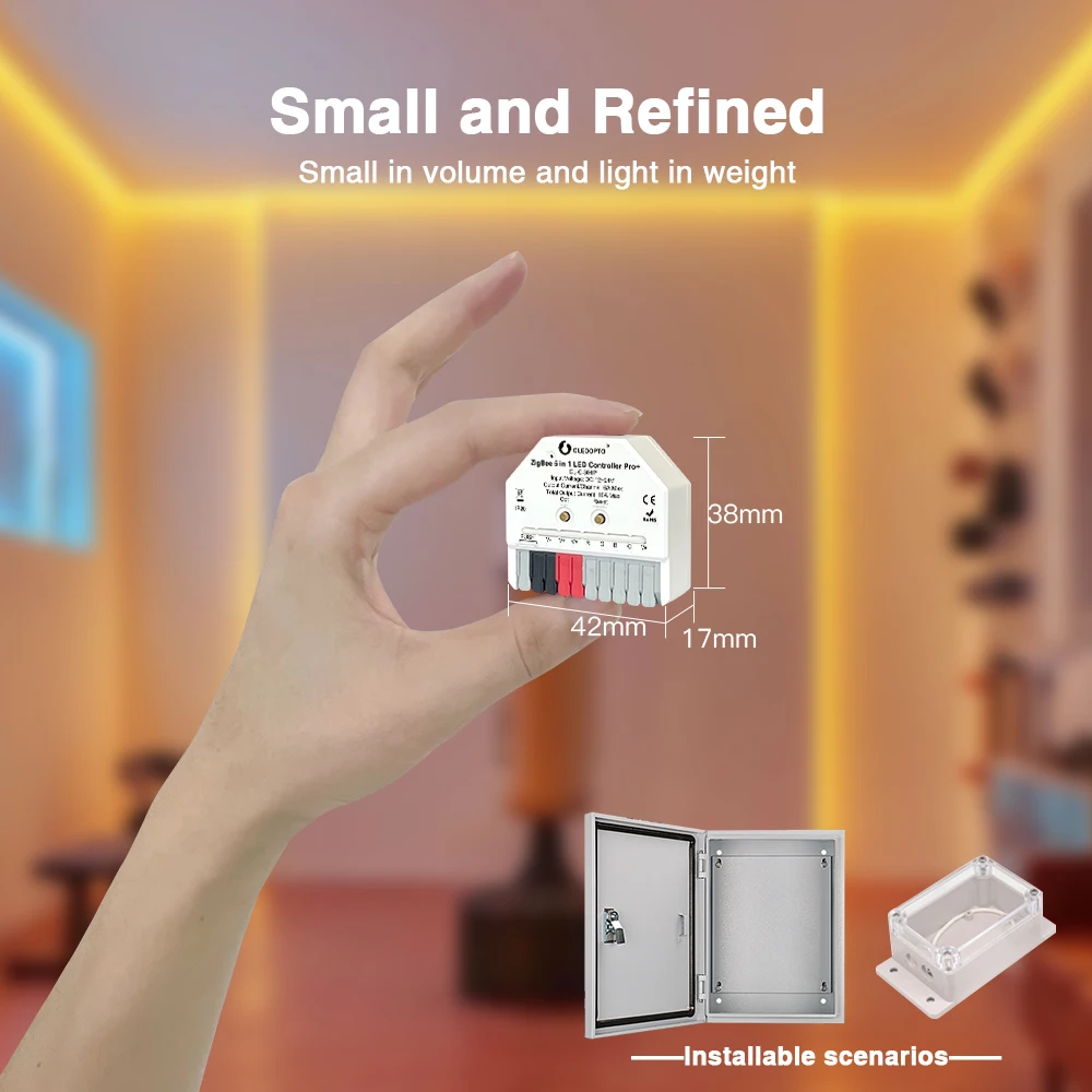 Imagem -05 - Gledopto-led Controlador de Tira Zigbee Pro Mais em 10a Max Rgbcct Rgbw Rgb Cct Dimmer Alexa Tuya Smart App Voz Controle Remoto rf