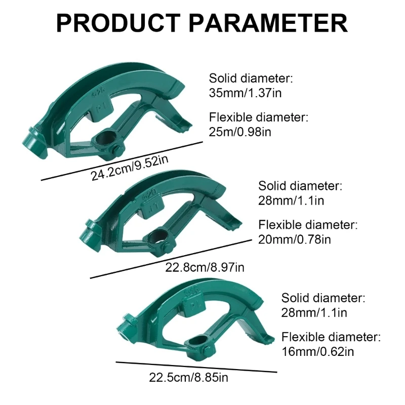 1pc Manual Steel Pipes Bender Tube Bending Forming Tool Conduits Bender Head Wiring Tube Forming Tool Hand Tool