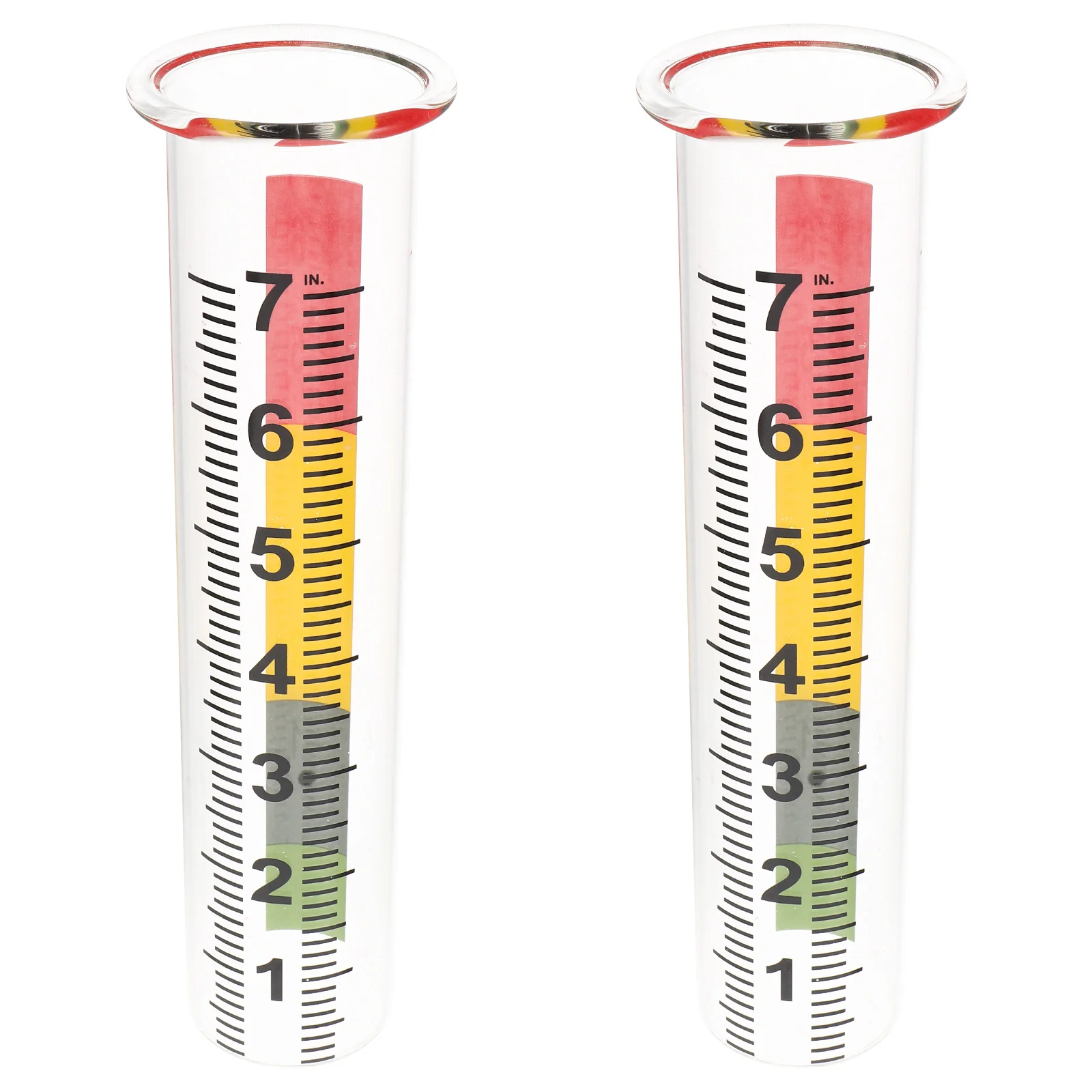 

2Pcs Accurate Rain Gauge Clear Scale Frost-Proof Glass Tube for Garden Yard Deck Lawn Weather Enthusiasts Rain and Snow Gauge
