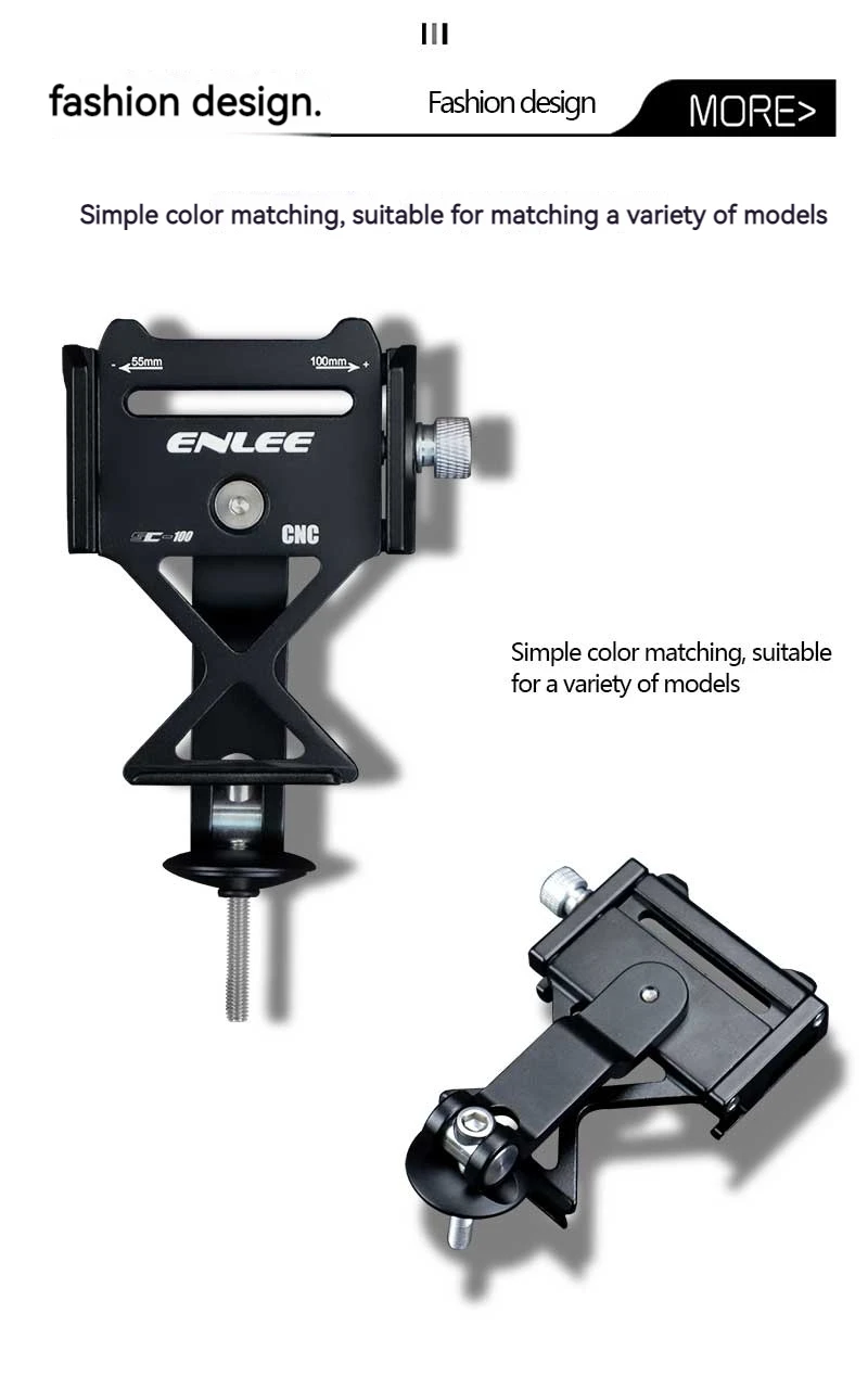 Enlee Motorrad Handy halter für alle Telefon Universal Fahrrad Lenker halter Fahrrad Radfahren Aluminium legierung Ständer – Detail 4