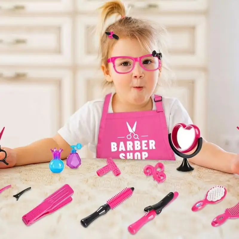 17 個女の子ビューティーサロンセットメイクアップキット子供のためのふり遊びおもちゃコスプレパーティーゲーム Juguetes 誕生日ギフト