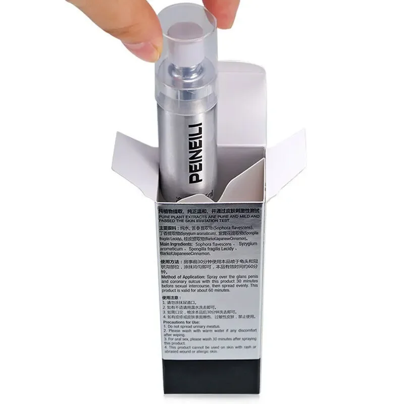 Peineili Spray de atraso sexual para homens, uso externo masculino, ejaculação precoce, prolongue 60 minutos, creme para aumento do pênis, 5 peças