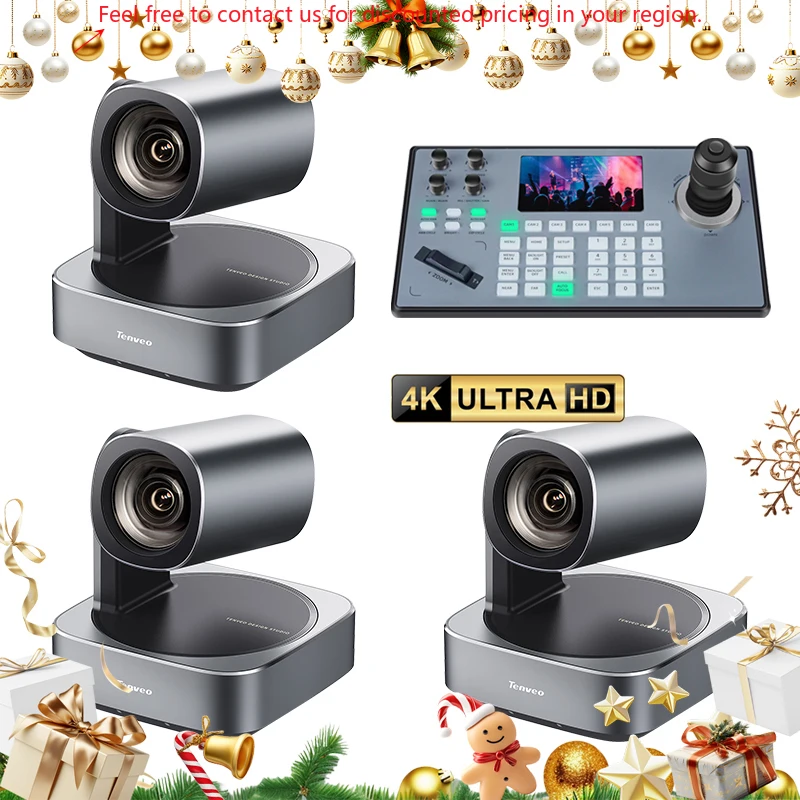 

Tenveo 4k PTZ Camera & Controller Group 3 Cameras And 1 Controller For Live Streaming And Video Collaboration