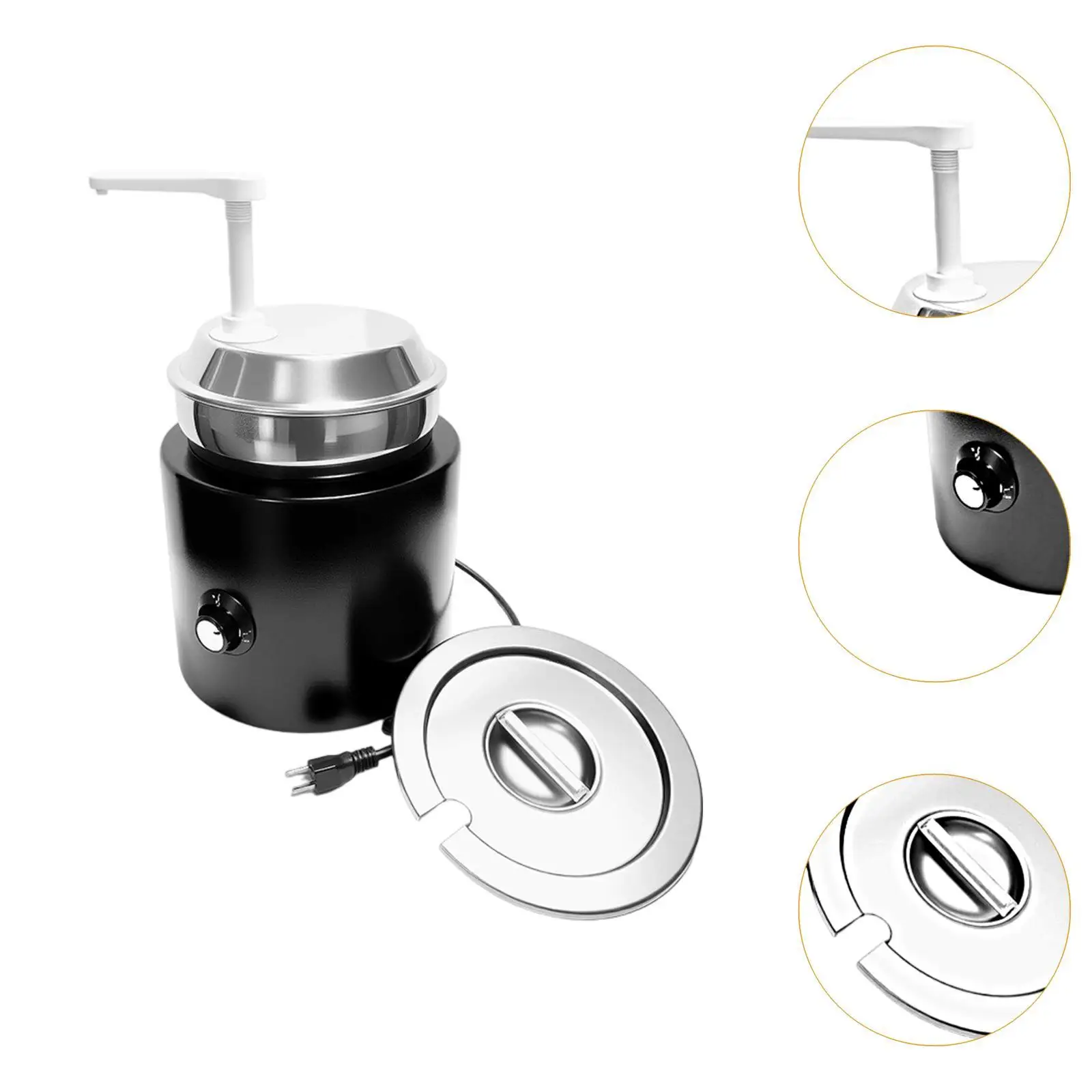 Aquecedor de queijo 4.0t, fácil de limpar, aço inoxidável, conveniente com bomba pp, aquecedor quente para molhos, restaurantes, buffets