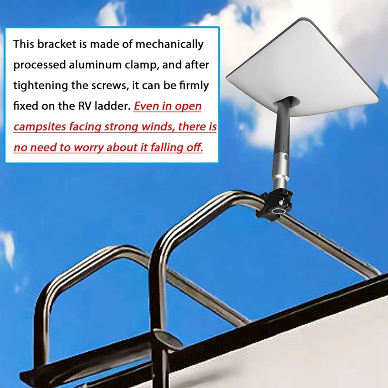 For Starlink Mount For RV Ladder,For Starlink V2 RV Ladder Mount,Load-Bearing 200Lbs For Pole/Roof/SUV/Outdoor