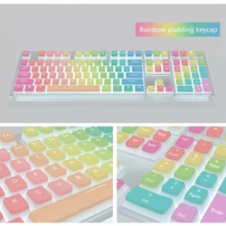 PBT Backlit Key Caps OEM Profile 116 Keys Pudding Keycaps For Cherry MX Switch Mechanical Keyboard With ISO Enter For EU Layout