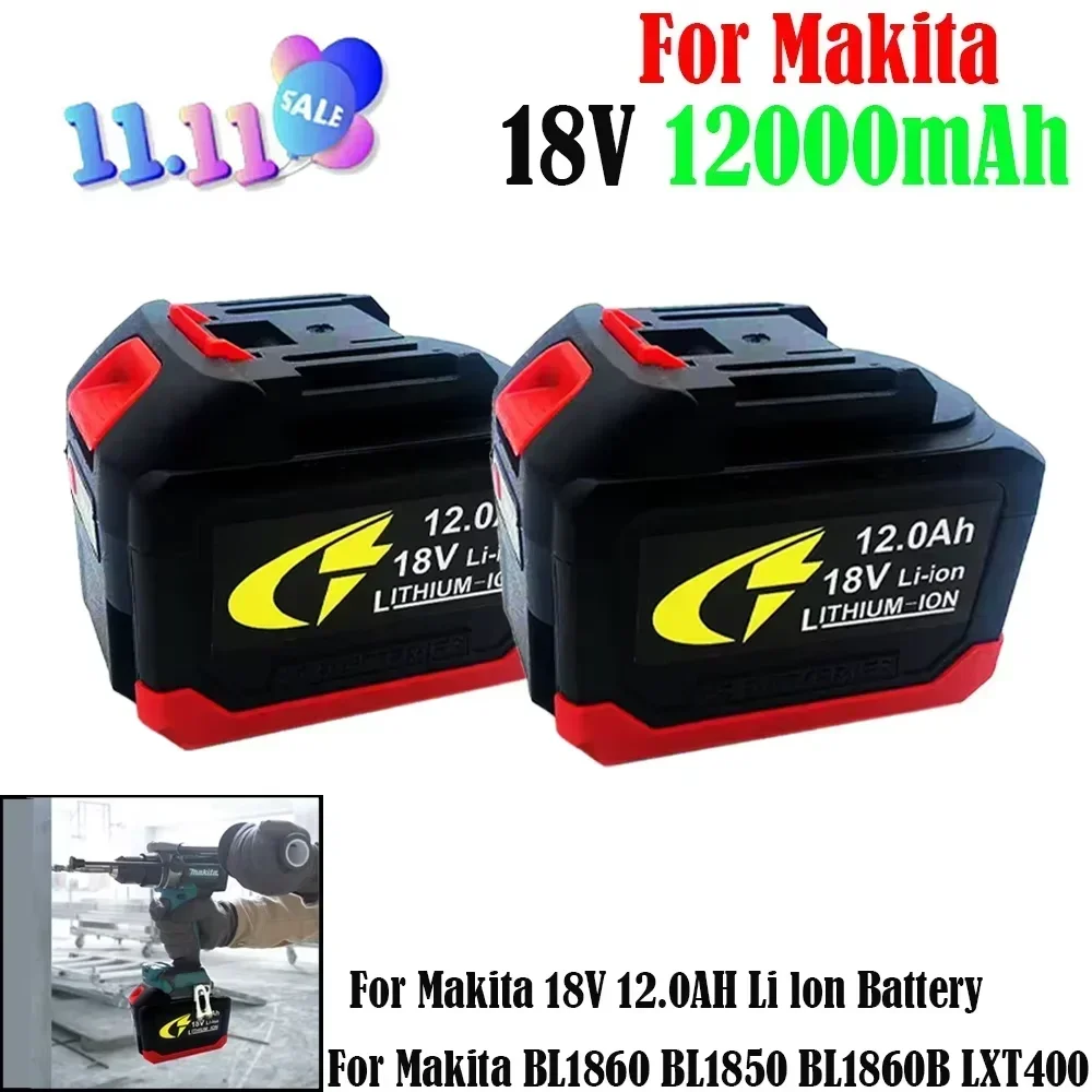 Makita is 100% compatible with rechargeable power tool batteries, replaceable LED lithium-ion,12.0Ah 18V LXT BL1860BBL1860BL1850