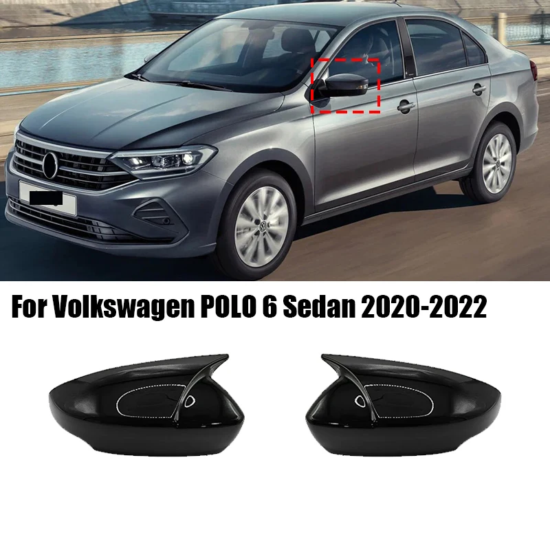 

For Volkswagen Polo 6 Sedan 2020 2021 2022 rearview mirror cover protection modification, exterior side mirror decoration