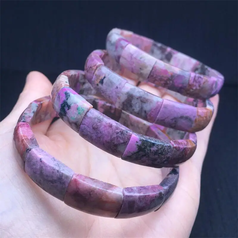 10MM Natural Sugilite Bangle Men Women Colorful Charm Yoga Healing Bangles Fashion Handmade Gift 1PCS