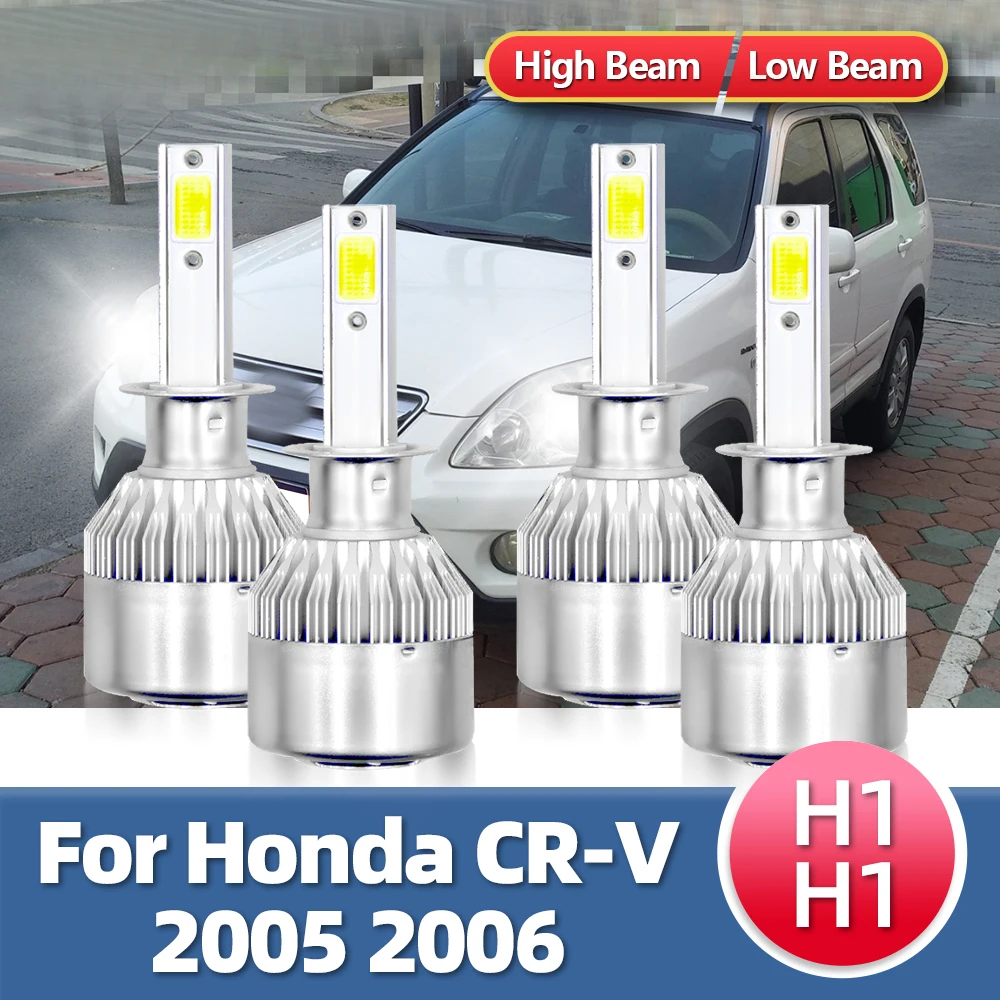 

Roadsun 2/4PC LED Headlights High Low Bulb Headlamp Beam Auto Front Car Turbo Lamp Accessories For Honda CR-V CRV Year 2005 2006