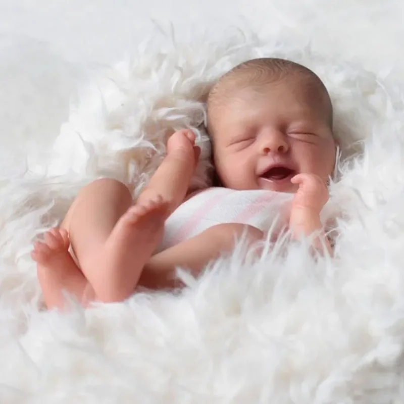 Poupée Reborn de 11 pouces déjà peinte à la main, Salia avec cheveux peints, corps inclus