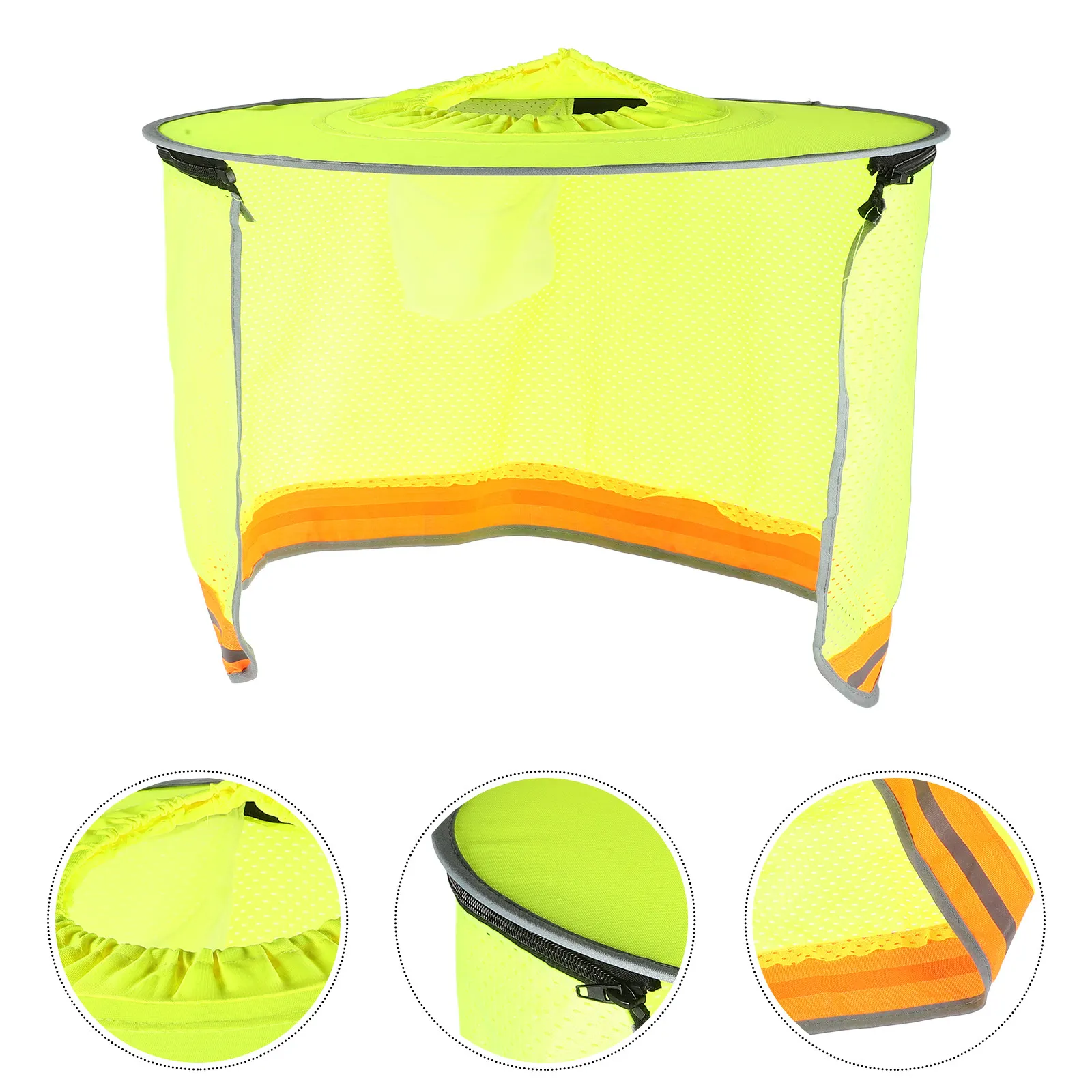 

Hardhat Sun Shade with Full Brim Visor Uv Protecting Safety Hat Curtain for Construction and Outdoor Installations Bright Color