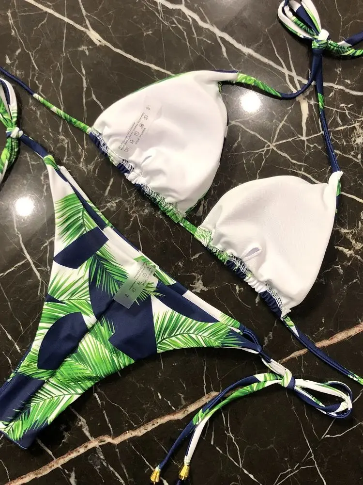 Bikini Bandage para Mujer, conjunto de Bikini brasileño, traje de baño con estampado de mariposa, novedad de 2022