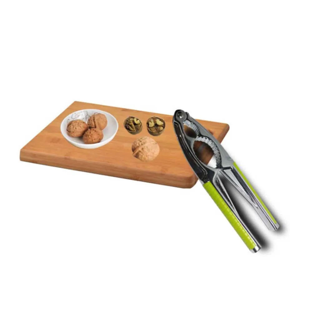 

Zinc Alloy Walnut Cracker Nut Opener Tool Abs Non-Slip Handle Hard Shell Nuts Sheller Kitchen Gadget Portable Clip Silver Green