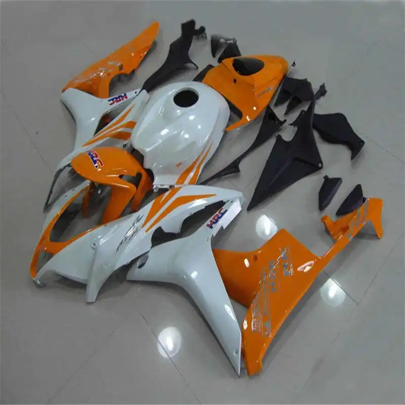 F5 07 08 CBR 600RR 2007 2008 injection cbr600rr ABS Orange black Fairings set+gifts Motorcycle Fairing kit for CBR600RR ST66