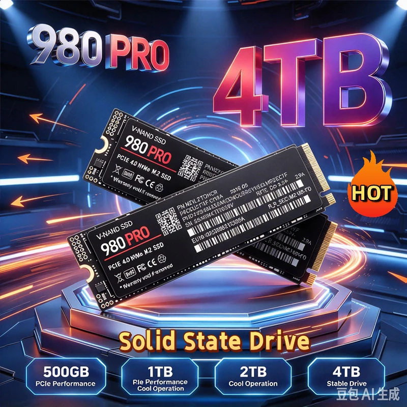 NEW Hot Gaming M.2 NVMe SSD 980 PRO PCIe 4.0 X4 TLC 3D NAND 2280 Internal Drive 500GB 1TB 2TB 4TB for Laptop Desktop PC