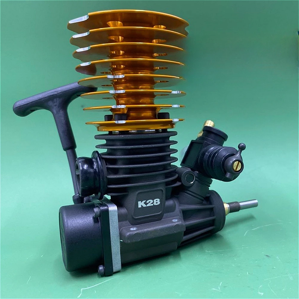 Motor de Metal K28 de 28 niveles, 4,6 cc, escala 1:8, arranque por cuerda, Control remoto de alta potencia, todoterreno, modelo de motor de camión monstruo, juguete