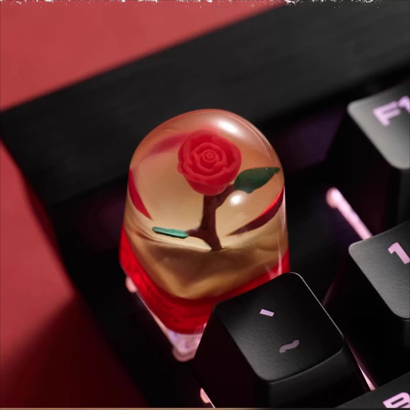 

Колпачки для клавиш с тематикой розы, оригинальный дизайн, 3D-печать, полимерные колпачки для клавиш, металлические колпачки для клавиш со слоном, аксессуары для механической клавиатуры, подарок ESC
