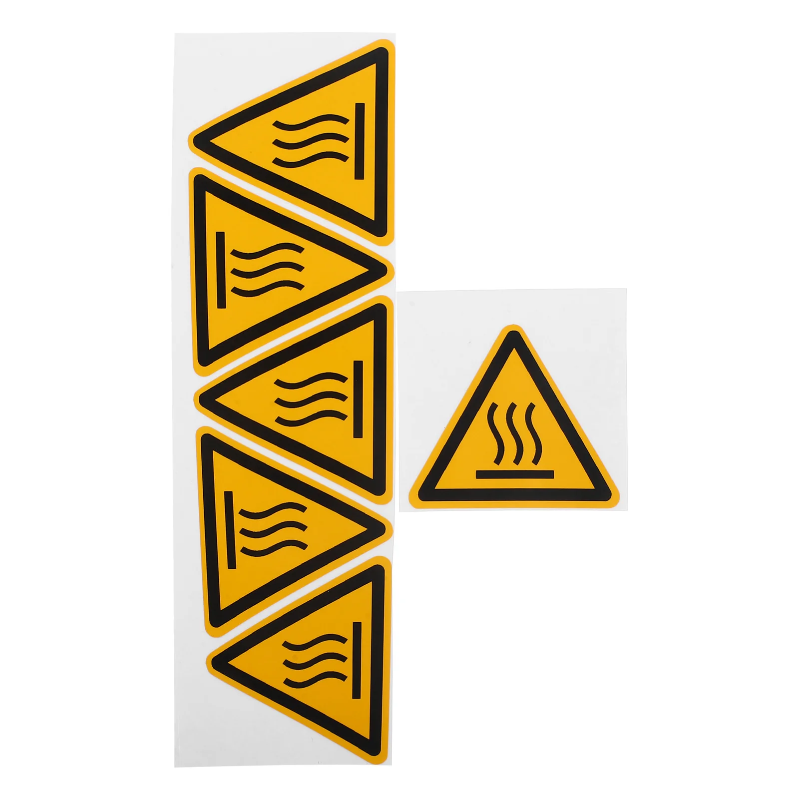 

6pcs Warning Labels 100mm Stickers for Equipment High Temperature Caution Decals Scald Signs Traffic Safety