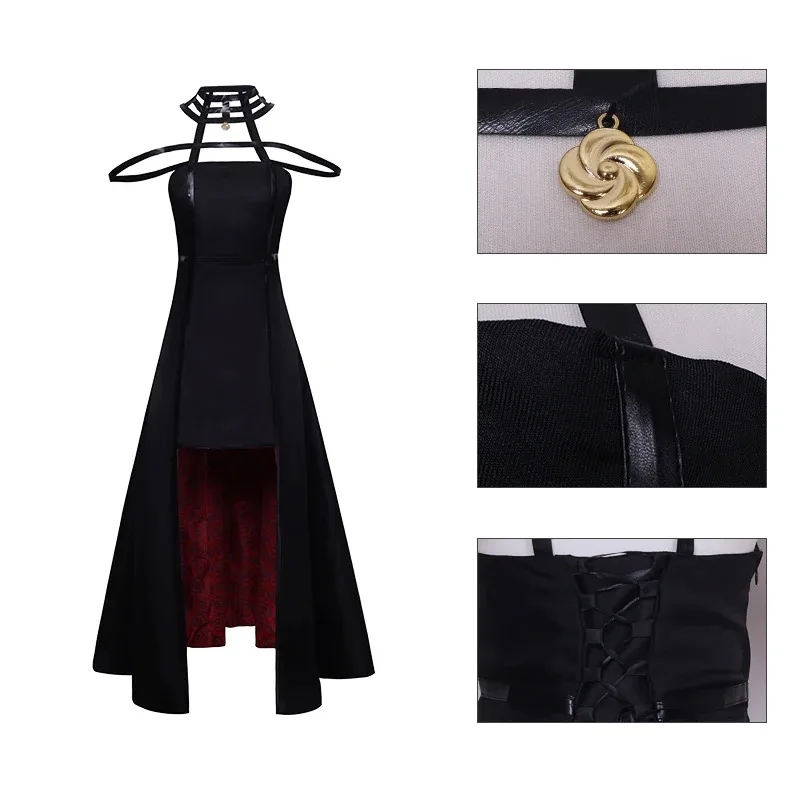 Spy×Family Anime Yor Forger Kostiumy Cosplay Sexy Czarne Odkryte Ramiona Halloween Karnawał Impreza Kostiumy Cosplay