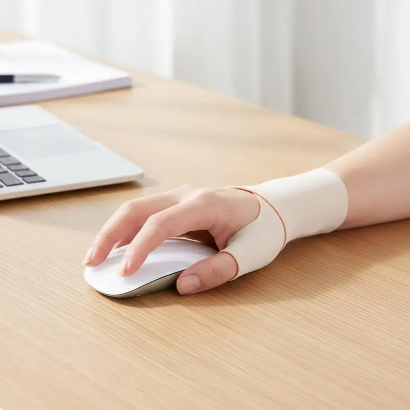 Soft Fabric Thumb Wrist Support Brace Breathable Compression Protector Sleeve for Daily Use Workout Typing Arthritis Care