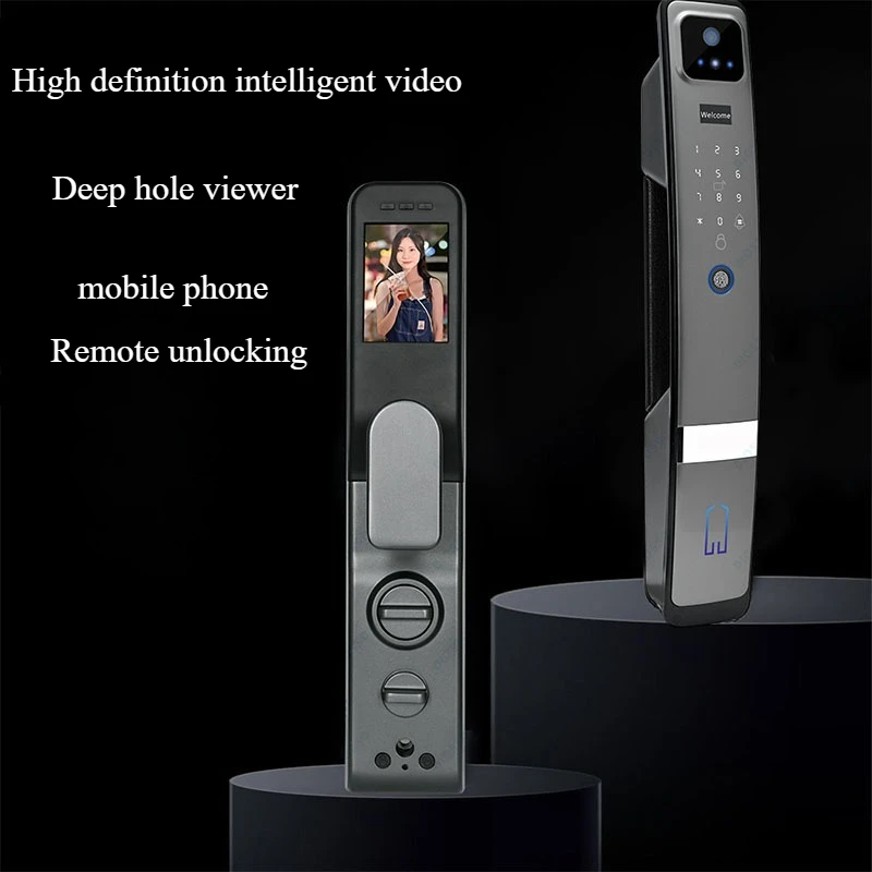 Tuya Wifi facial Electronic lock biometrics Fingerprint  Smart Door Lock Password 3D face recognition Camera Electronic Lock